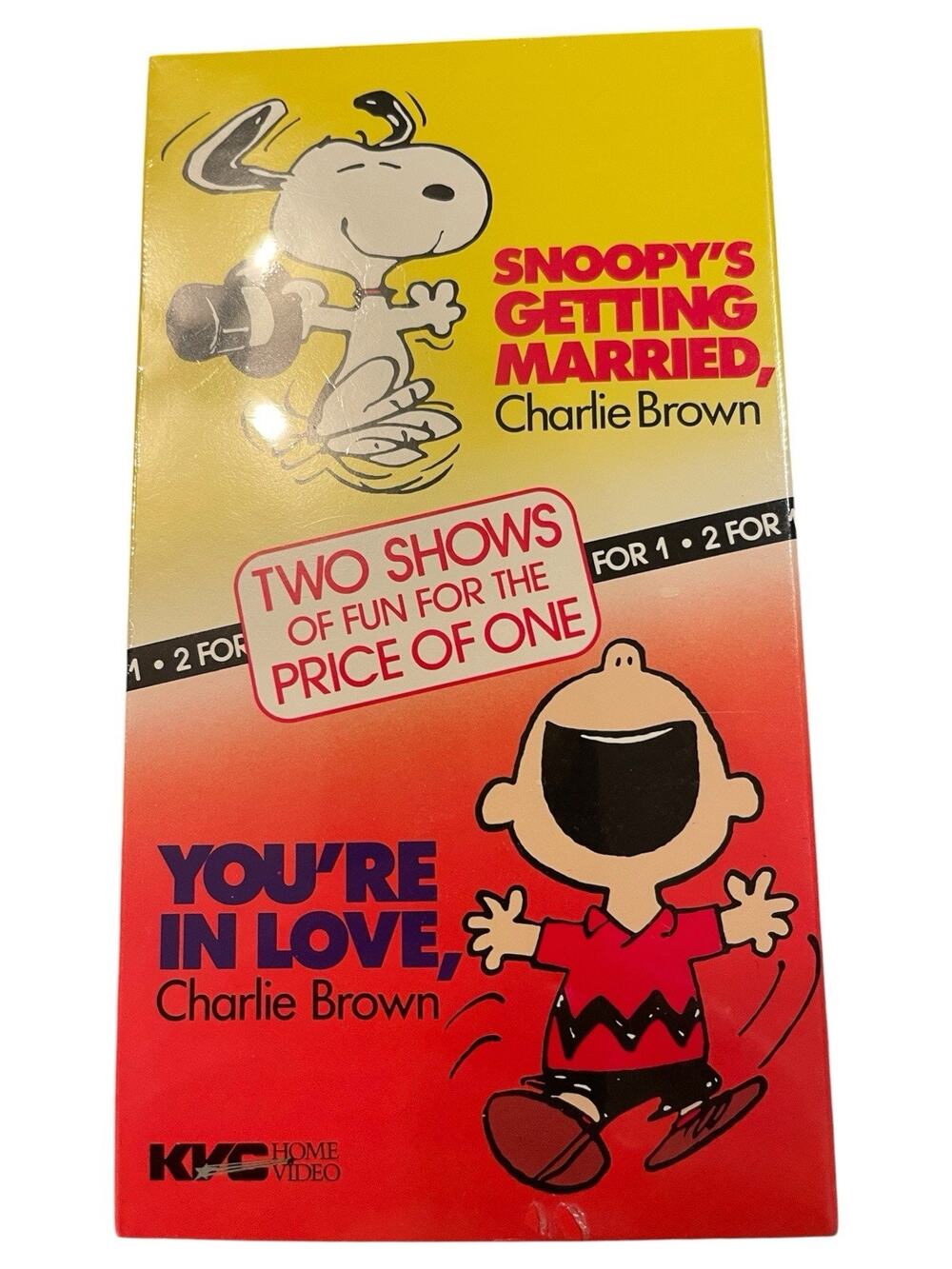 Sealed Peanuts VHS - Snoopy’s Getting Married + You’re In Love Charlie Brown KVC